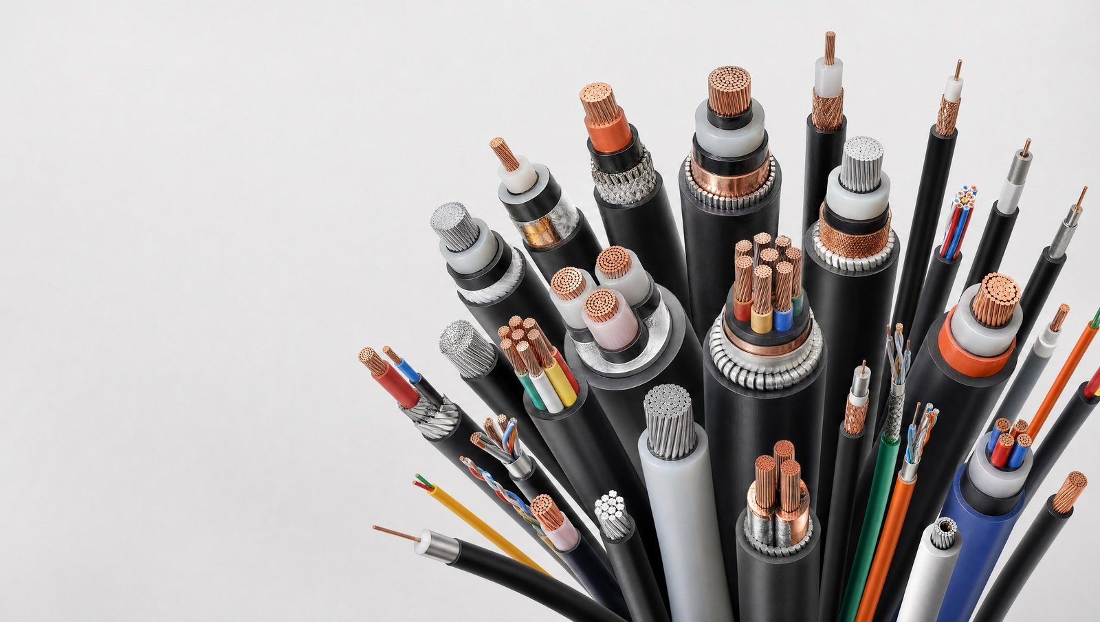 Cross-sections of Zealcon electrical and industrial cables
